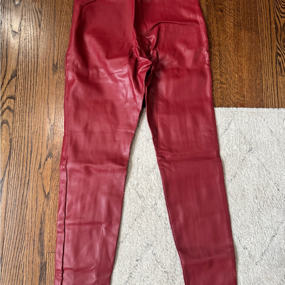 Red Leather Pants - Picture 4 of 4